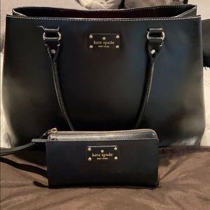 Kate Spade Leather Attaché Bag & Wallet